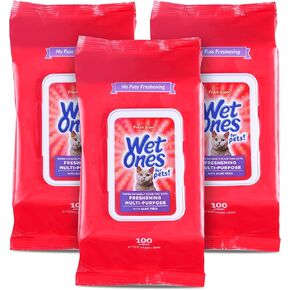 Wet Ones for Pets Freshening Multipurpose Cat Wipes, 100 Count, 3-Pack in Kuwait