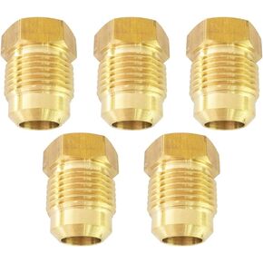 Brass 45 Degree Flare 5/16" OD Plug, SAE Flared Tube Fitting, Seal Plugs, 5pcs in Saudi Arabia