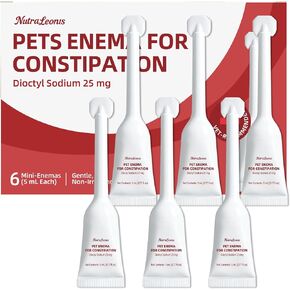 Constipation Relief for Dogs and Cats-Fast Acting,Gently Stool Stimulates,Supports Healthy Bowel Movements and Hairball Remedy,Vet Recommended,Disposable Pet Relief for Cats & Dogs,6 Pack 5ml in Kuwait