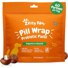 Zesty Paws Probiotic Pill Wrap for Dogs - Paste, Bacon, 60 Portions in Kuwait