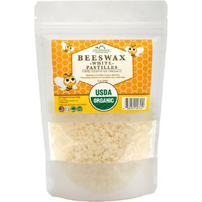 US Organic Beeswax 100% Pure Yellow Pastilles, 4 oz (Small) in Kuwait