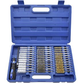 NEIKO 00325A Wire Brush Drill Attachments with 1/4-Inch Hex Shank, SAE and MM Brushes Assortment, Mountable on Power Drill or Die Grinder, 38-Piece Set in Kuwait