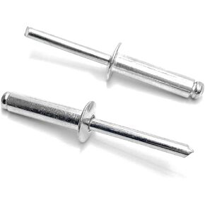 ISPINNER 100pcs 3/16" x 3/4" Aluminum Blind Rivets, 4.8 x 19mm Pop Rivets, Pack of 100 (Silver) in Saudi Arabia
