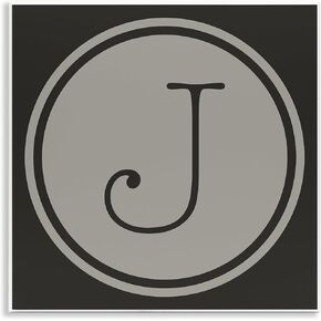 Stupell Industries Modern J Initial Round Elevator Key Shape Wood Wall Art in Saudi Arabia