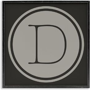 Stupell Industries Modern D Initial Elevator Key Circular Shape Framed Wall Art in Saudi Arabia