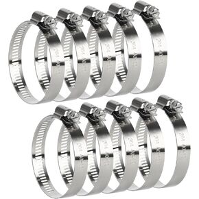 Hose Clamp, Stainless Steel Hose Clamps for 1 1/2 Inch to 2 1/2 Inch Hose Pipe Large Adjustable Worm Gear Hose Clamps Assortment Kit for Automotive Radiator Fuel Line Mechanical, 20 PCS Hose Clamp Set in Saudi Arabia