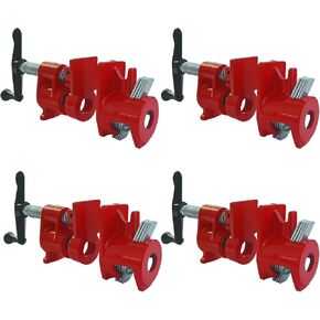 ATPEAM Wood Gluing Pipe Clamp Set | 6 Pack Wood Clamps Heavy Duty Cast Iron Parallel Clamps Quick Release Pipe Clamps for Woodworking (6, 3/4") in Saudi Arabia
