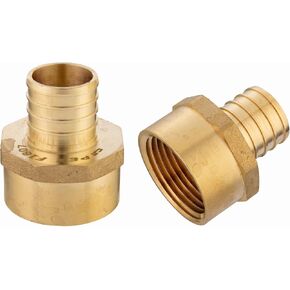(Pack of 5) EFIELD Pex 1/2 Inch x1/2 Inch Female NPT Adapter Brass Crimp Fittings (1/2" x 1/2") in Saudi Arabia