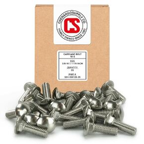 مسمار نقل من Chenango Supply مصنوع من الفولاذ المقاوم للصدأ مقاس 3/8-16 × 3 بوصة (يتوفر في القائمة أطوال من 1 بوصة إلى 5 بوصات)، 18-8 من الفولاذ المقاوم للصدأ، 25 قطعة (3/8-16 × 3 بوصة (25 قطعة)) in Kuwait