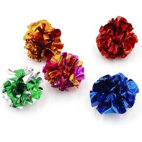 ISMARTEN 12 Packs Crinkle Balls Cat Toys for Indoor Cats, Lightweight Shiny Crinkle Paper Ball for Kitten (Random Color) (2.36 in) in Kuwait