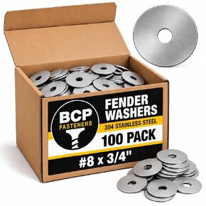 100 Qty #8 x 3/4" 304 Stainless Steel Fender Washers (BCP816) in Saudi Arabia