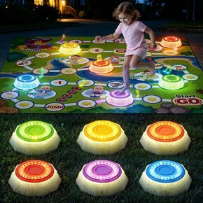 HYES Light Up Stepping Stones & Balance Beams for Kids Ages 3-5 in Saudi Arabia