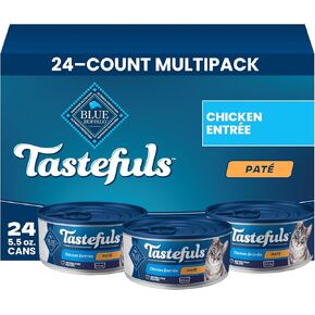 Blue Buffalo Tastefuls Variety Pack Paté Wet Cat Food, 5.5 oz, 24 ct in Kuwait