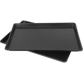 2pcs Plastic Pet Cage Tray Replacement Pan Thickened Black 17.7x11.8 in Kuwait