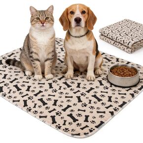 Puppy Pee Pads with Pheromones, Non-Slip Leakproof Dog Pee Mat , Washable Reusable Puppy Training Pads,Odor Resistant Absorbent Pad for Dogs and Cats (M: 27.6" × 31.5") in Kuwait