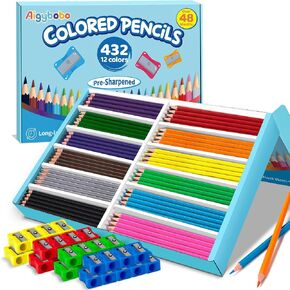 432 Count Colored Pencils Bulk, Color Pencils for Kids Classroom, 12 Colors in Kuwait