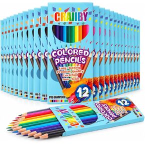 Colored Pencils Bulk, 24 Packs of 12 Colors, 288 Pre-Sharpened Pencils in Saudi Arabia