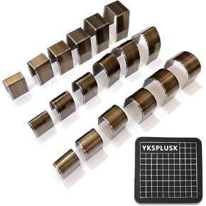 18 Pieces Leather Corner Punch Set, Leather End Punch Tool High Carbon Steel Corner Cutter Tools, Corner Trimmers Punch with Mat & Box, Edge Trimmer for DIY Leathercrafts in Kuwait