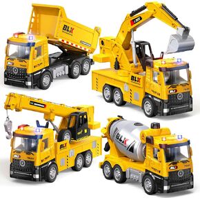 ORANGE OCEAN 4 Pack Construction Truck Toys for 2 3 4 5 Year Old Boys in Kuwait