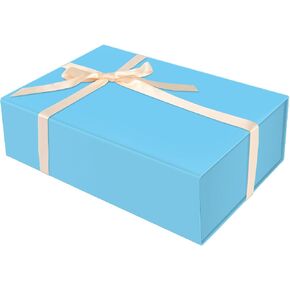 Large Pink Gift Box with Magnetic Lid and Ribbon, 13.8"x9.1"x4.3" in Saudi Arabia