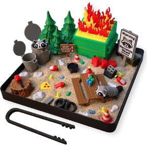 Dumpster Fire Zen Garden Desk Decor, 3D Printed Office Mini Sandbox in Kuwait