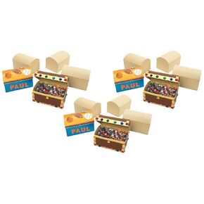 Colorations Decorate Your Own Papier-Mache Treasure Chests - Set of 12 in Kuwait