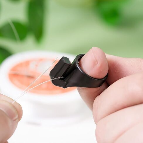 Joyzan Thread Cutter Finger Rings, Plastic Sewing Thimble Yarn Cutting Tool in Kuwait