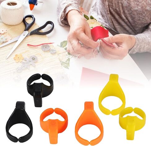 Joyzan Thread Cutter Finger Rings, Plastic Sewing Thimble Yarn Cutting Tool in Kuwait