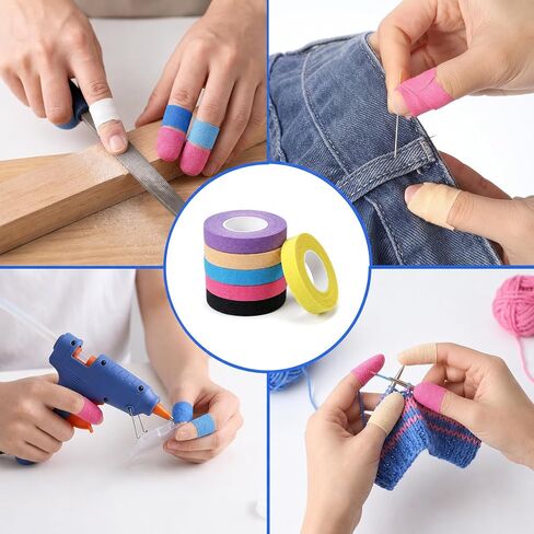 SULIKJHUI 6 Rolls Thimble Tape for Hand Sewing, Self-Adhesive Finger Protec in Kuwait