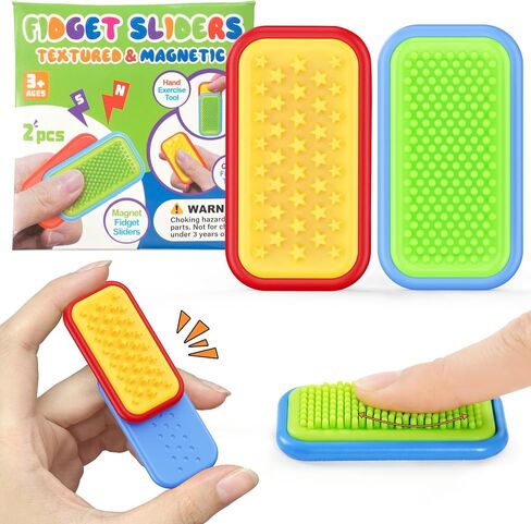 Magnetic Sensory Fidget Toys – Prism Rise & Pulse Line Style Silicone Sliders for Anxiety Relief, Autism & Office Focus, Travel Desk Must-Have for Adults & Kids in Saudi Arabia