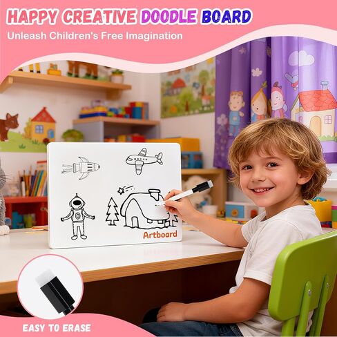 2 IN 1 Magnetic Color and Number Maze, Montessori Toys with Drawing Board for 3 4 5 Year Old, Wooden Magnet Balls Puzzles, Learning Educational Toys for Kids Toddlers Boys Girls Christmas Birthday in Kuwait