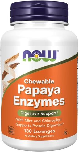 NOW FOODS Papaya Enzyme Chewable, 180 Count in Kuwait