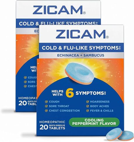 Zicam Cold & Flu-Like Symptoms with Echinacea and Sambucus, 20 Tablets in Saudi Arabia