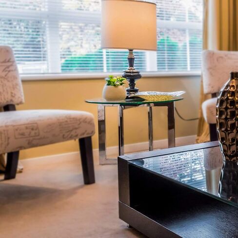 Fab Glass and Mirror Patio 42" Round 1/4" Thick Flat Tempered with 2" Hole Glass Table Top, 42 Inch, Clear in Kuwait