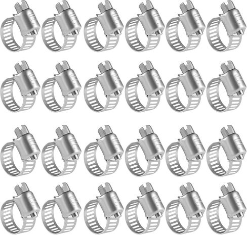 Winlong Stainless Steel 4'' Hose Clamps, 8PK SAE 72 Worm Gear Drive Hose Clamps 3 to 5 Inch (76-127mm) for Automotive Plumbing, 3'', 4'', 3.5'', 3 1/2'', 3 3/4'', 4 1/2'', 4.5'', 4 3/4'' in Kuwait