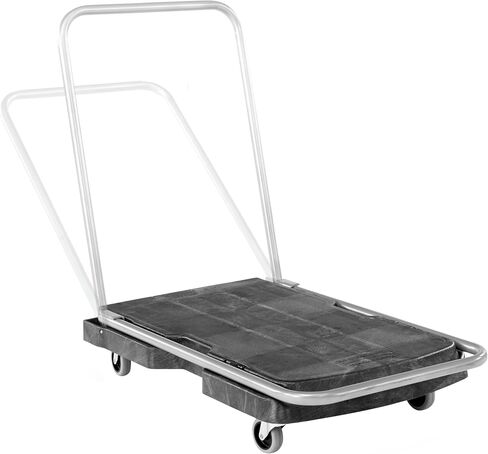 Rubbermaid Commercial Products Convertible Folding Utility Dolly/Cart/Platform Truck with wheels, 250 lbs Capacity, for Moving/Warehouse/Office (FG430000BLA) in Kuwait