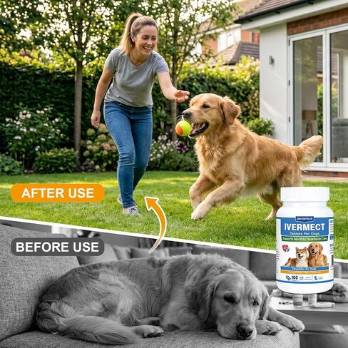 lverm for Dogs, High-Purity Digestive Health Support, Supports Canine Heart Wellness & Cardiovascular Balance, 7.5 mg per Tablet, Monthly Care Routine, 100 Tablets in Kuwait
