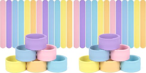 LovesTown Color Slap Bracelets Bulk, 12 PCS Silicone Snap Bracelet for Kids in Kuwait
