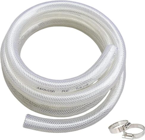 1/2" ID x 3/4" OD - 25 Ft High Pressure Braided Clear PVC Vinyl Tubing Flexible Vinyl Tube, Heavy Duty Reinforced Vinyl Hose Tubing, BPA Free and Non Toxic in Kuwait