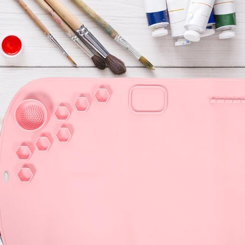 Silicone Craft Mat for Teens, Multi Use Painting Pad Pink in Saudi Arabia
