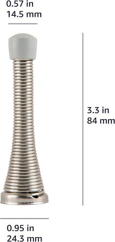 Amazon Basics Spring Door Stop, Brushed Nickel, 12-Pack in Kuwait