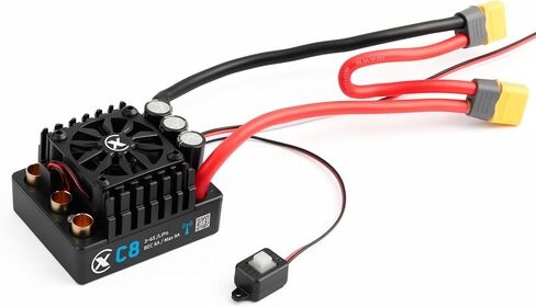 XC C8XT60 بدون مستشعر ESC لسيارة RC، 3-6S Lipo، تيار مستمر 160 أمبير، 6-9A، 6.0/7.4V/8.4V BEC، ينطبق على 1/8 1/10 شاحنات Monster Off Roads in Kuwait