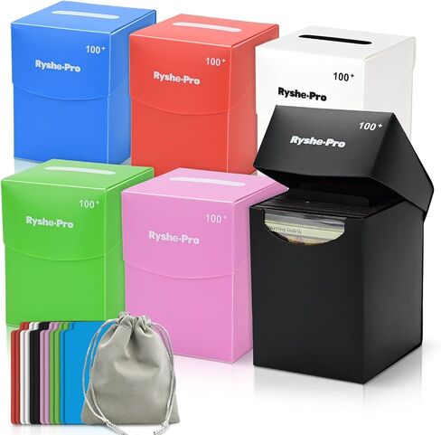 6 Pack 100+ Double-Sleeved Card Deck Box for MTG, Colorful in Kuwait