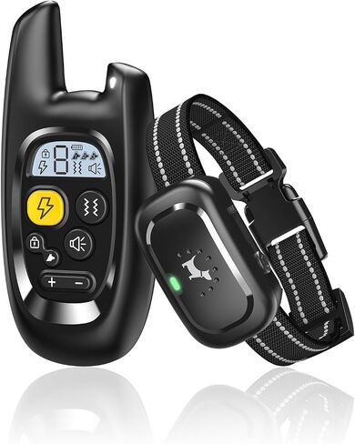 Dog Shock Collar with Remote Control- Electric Collar for Dogs Training Rechargeable, Training Collar for Small Medium Large Dogs, E Collar with Beep, Vibration & Shock-Lock Keypad in Kuwait