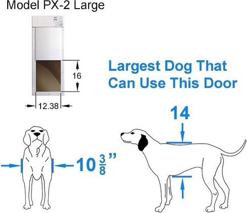 Power Pet Automatic WiFi Pet Door, Large Door Mount, Factory Refurbished by High Tech Pet, Certified, Full Warranty, Pet Operated, Auto Dead-Bolt Lock, Air-Tight, Quick, Quiet, Assembled in USA in Kuwait