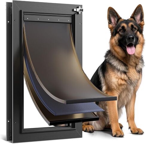 All Aluminum 3 Flaps Insulated Cat Door for Exterior & Interior Door, Small in Kuwait