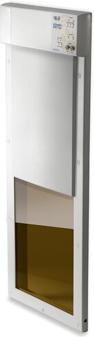 Genuine Power Pet Fully Automatic Pet Door from High Tech Pet Brand. Pet Collar Operated, 4 Way Access, Directional Sensing, Dead Bolt Lock, Air Tight, Quick, Quiet Operation, USA Customer Service in Kuwait