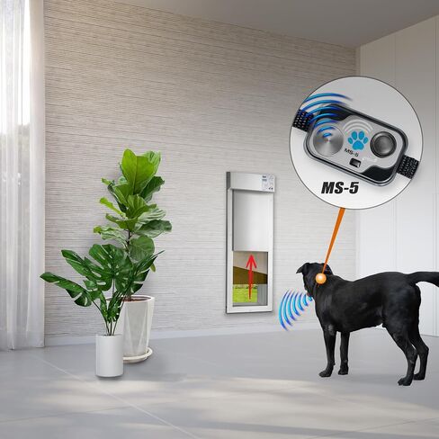 Genuine Power Pet Fully Automatic Pet Door from High Tech Pet Brand. Pet Collar Operated, 4 Way Access, Directional Sensing, Dead Bolt Lock, Air Tight, Quick, Quiet Operation, USA Customer Service in Kuwait