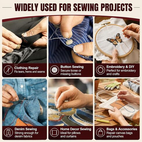 Hand Sewing Needles, 46 Pcs Large Eye Sewing Kit with 6 Sizes in Kuwait