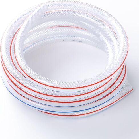 Eoiips 1-1/2" ID PVC Braided Clear Flexible Vinyl Tubing, 1-1/2" ID x 1-13/16" OD Heavy Duty Reinforced Vinyl Hose Tube for Water, Oil & Liquid Transfer, 5FT in Kuwait